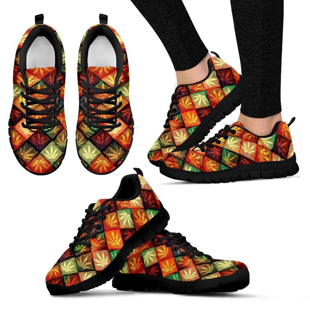 Multicolor Diamond Woman and Men Sneakers - American Weedster