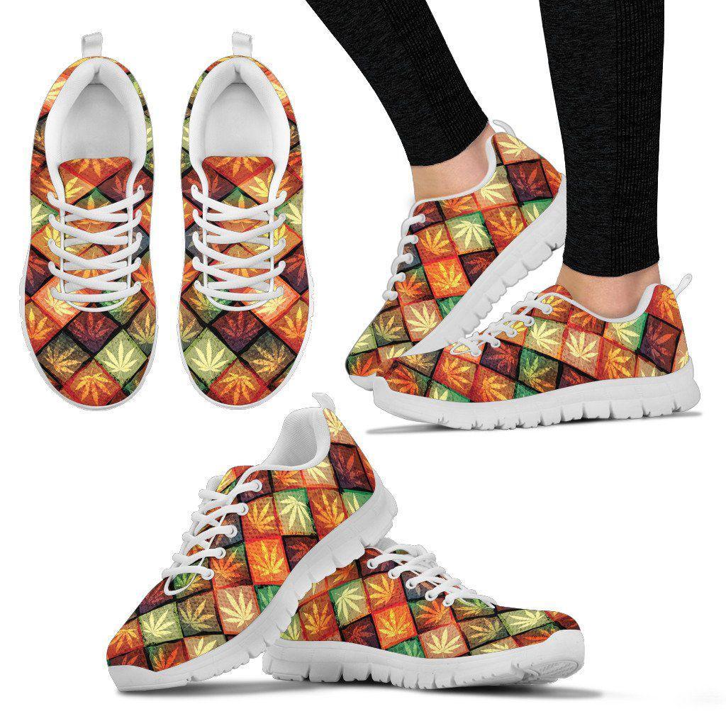 Multicolor Diamond Woman and Men Sneakers - American Weedster