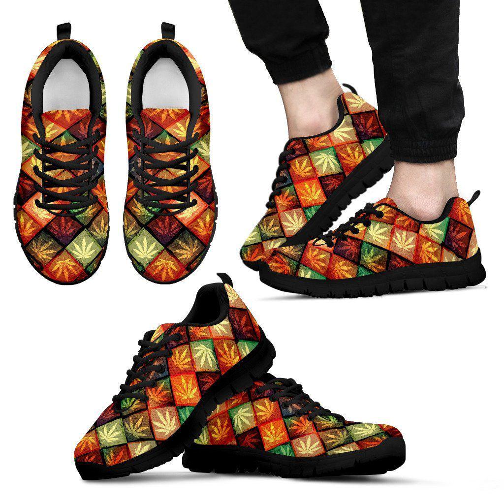 Multicolor Diamond Woman and Men Sneakers - American Weedster