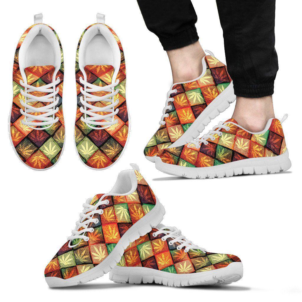 Multicolor Diamond Woman and Men Sneakers - American Weedster
