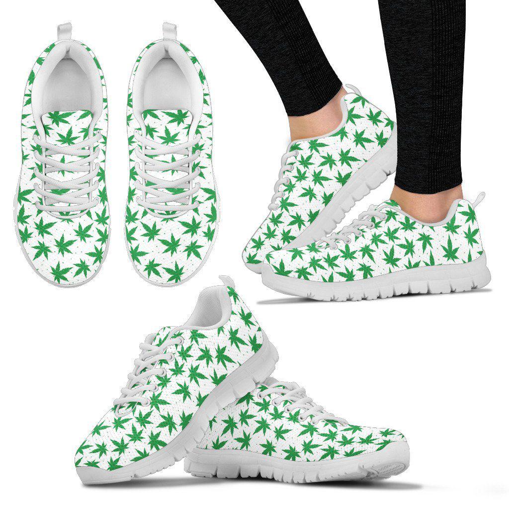 Green Leaf V2 Woman and Men Sneakers - American Weedster