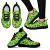 LimeGreen Camo V2 Women Sneakers - American Weedster