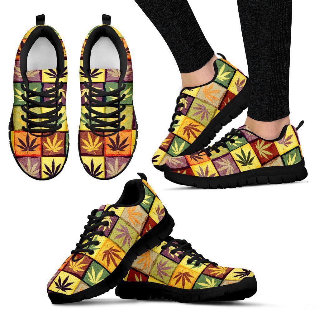 Multicolor Square Woman & Men Sneaker - American Weedster