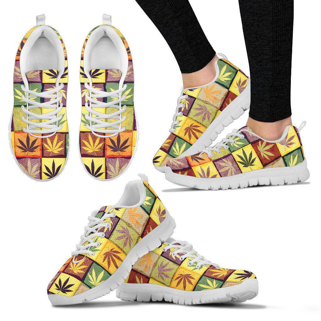 Multicolor Square Woman & Men Sneaker - American Weedster