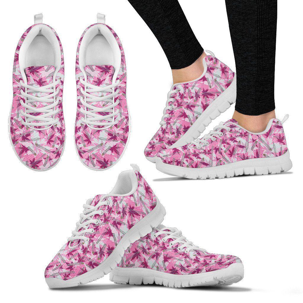 Pink Camo V2 Women Sneakers - American Weedster