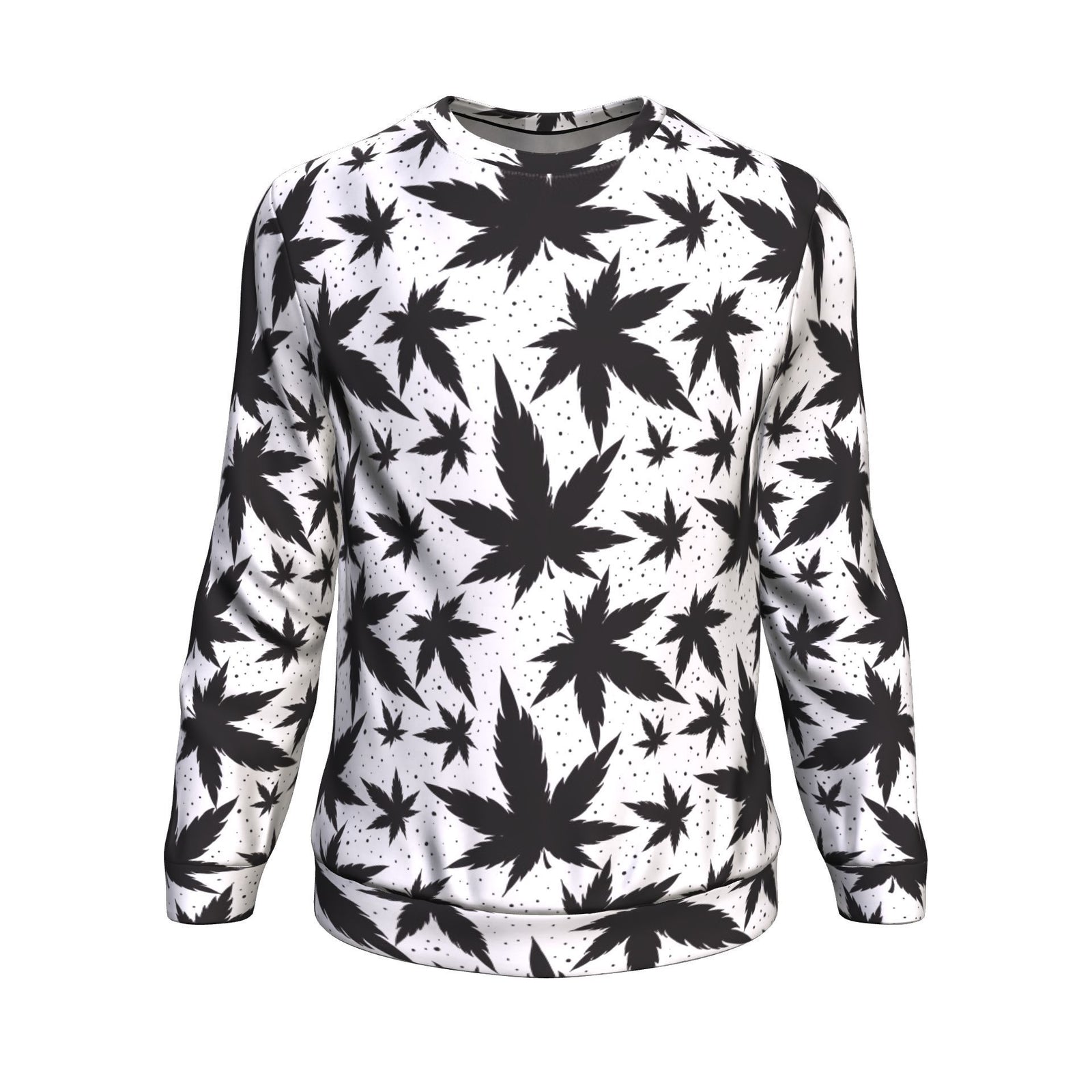 B&W Leaf Unisex Sweater - American Weedster