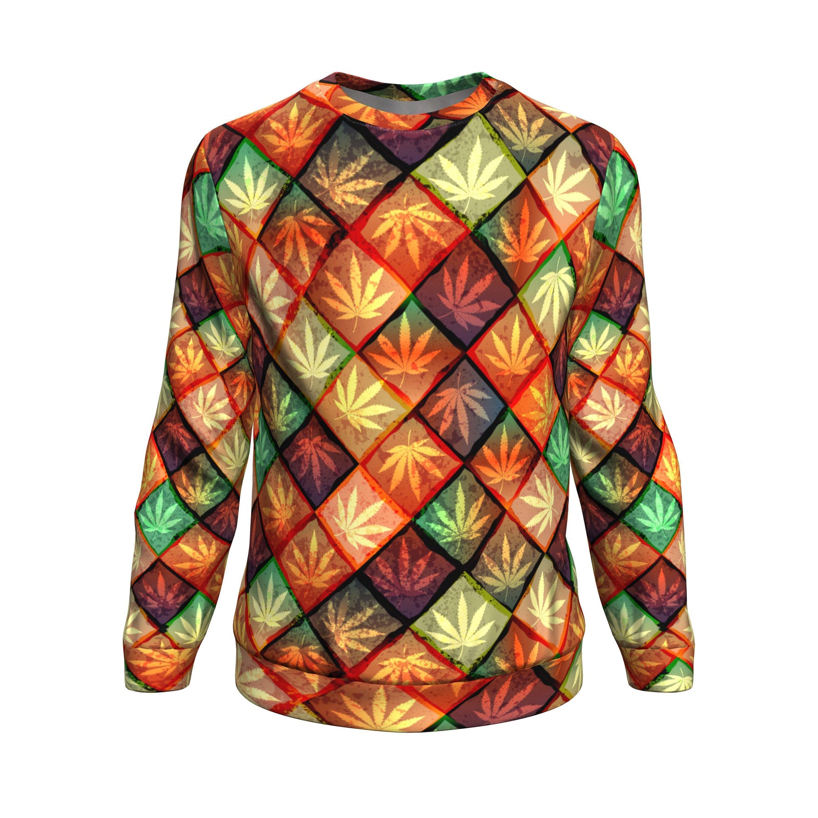 Diamond Multicolor Unisex Sweater - American Weedster