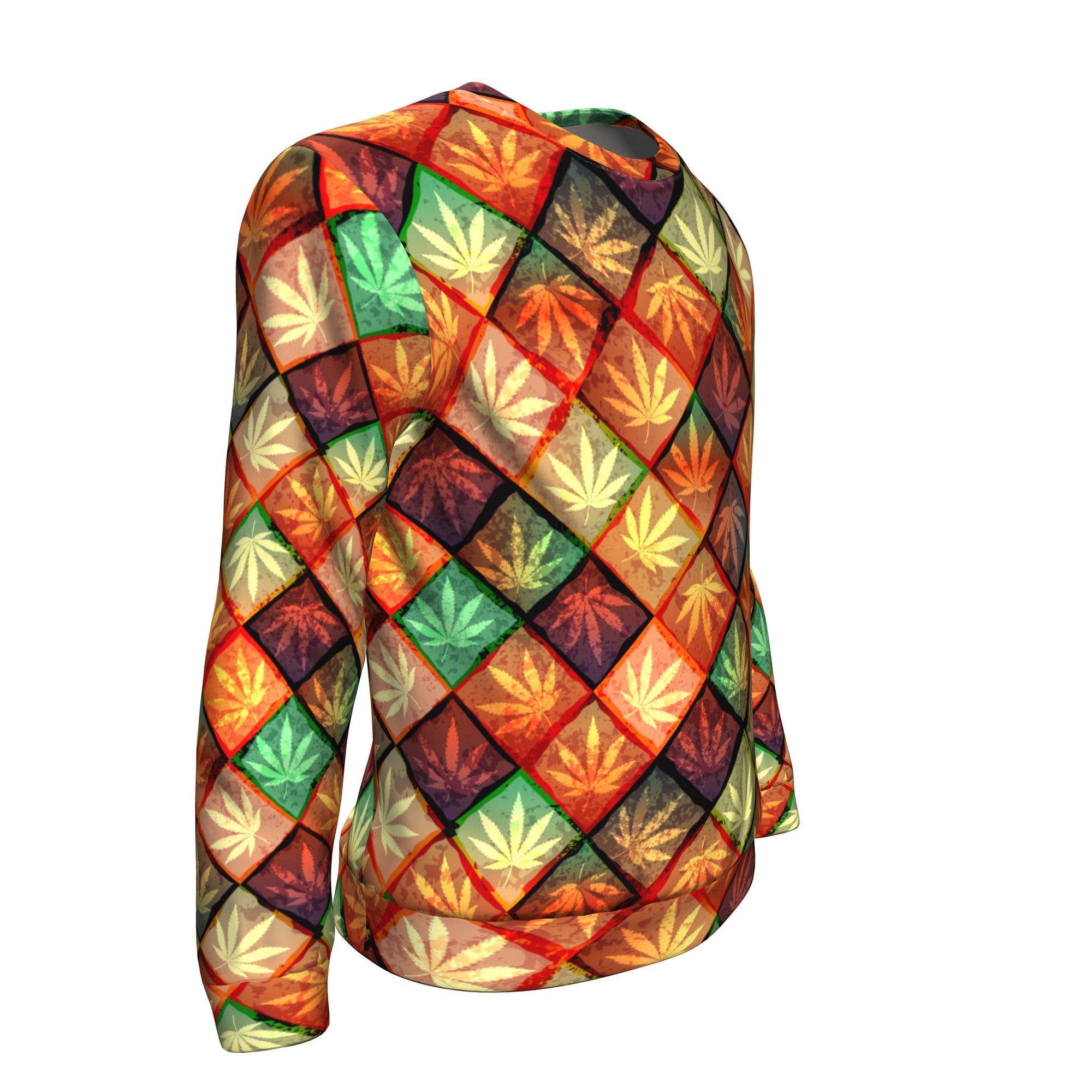 Diamond Multicolor Unisex Sweater - American Weedster