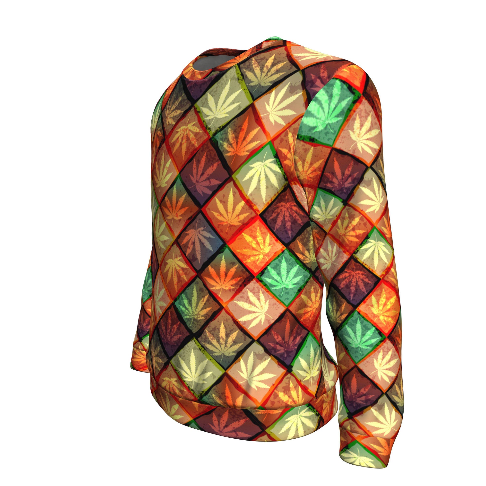 Diamond Multicolor Unisex Sweater - American Weedster