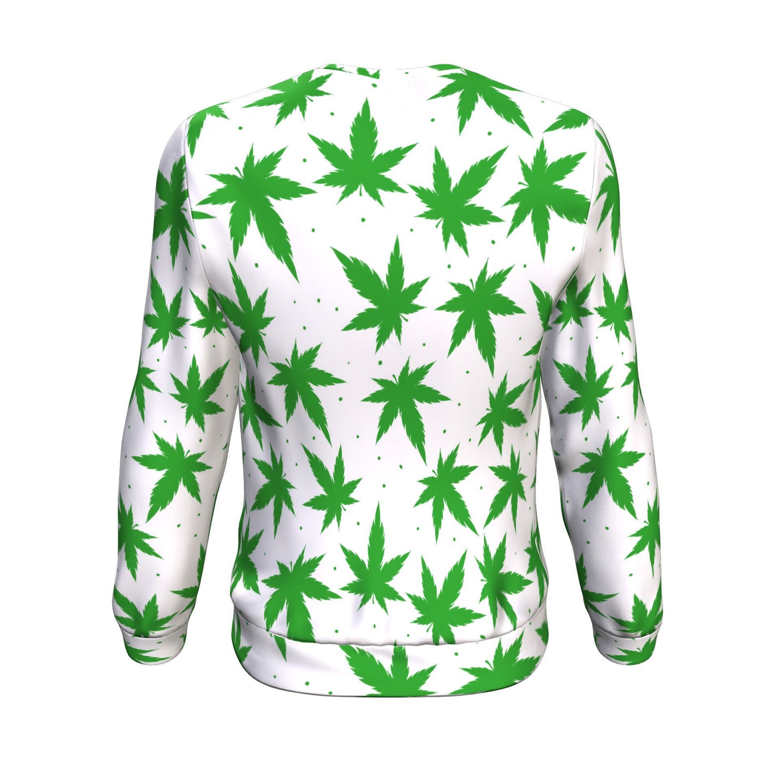 Green & White Unisex Sweater - American Weedster