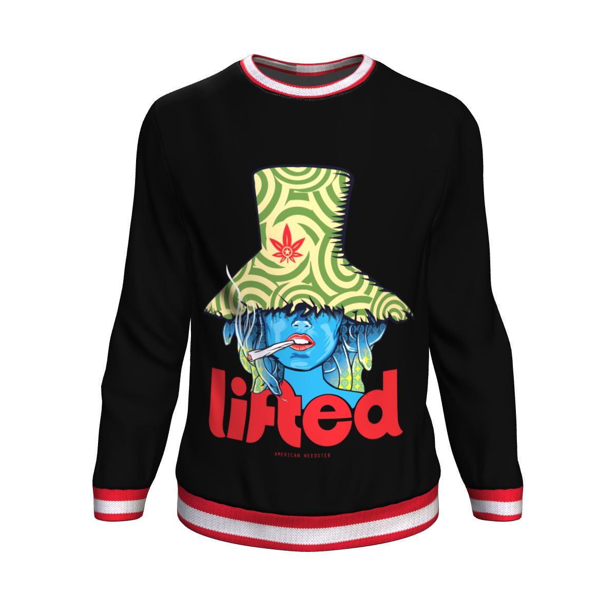 Lifted Female Black Christmas Unisex Sweatshirt - American Weedster