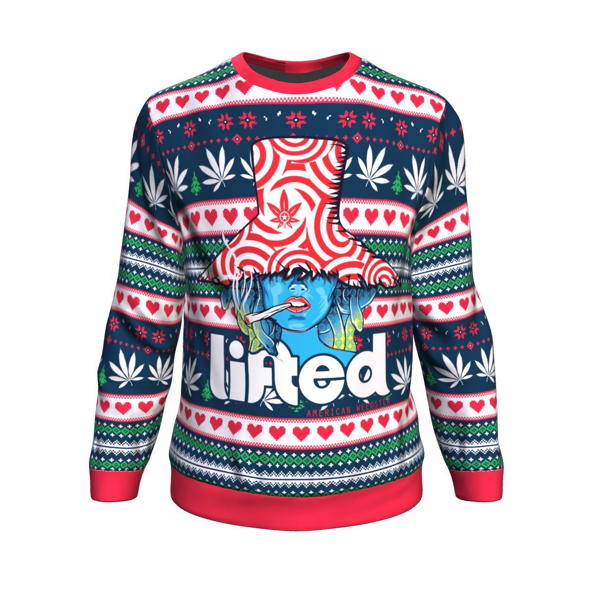 Lifted Female Ugly Christmas Sweatshirt - American Weedster