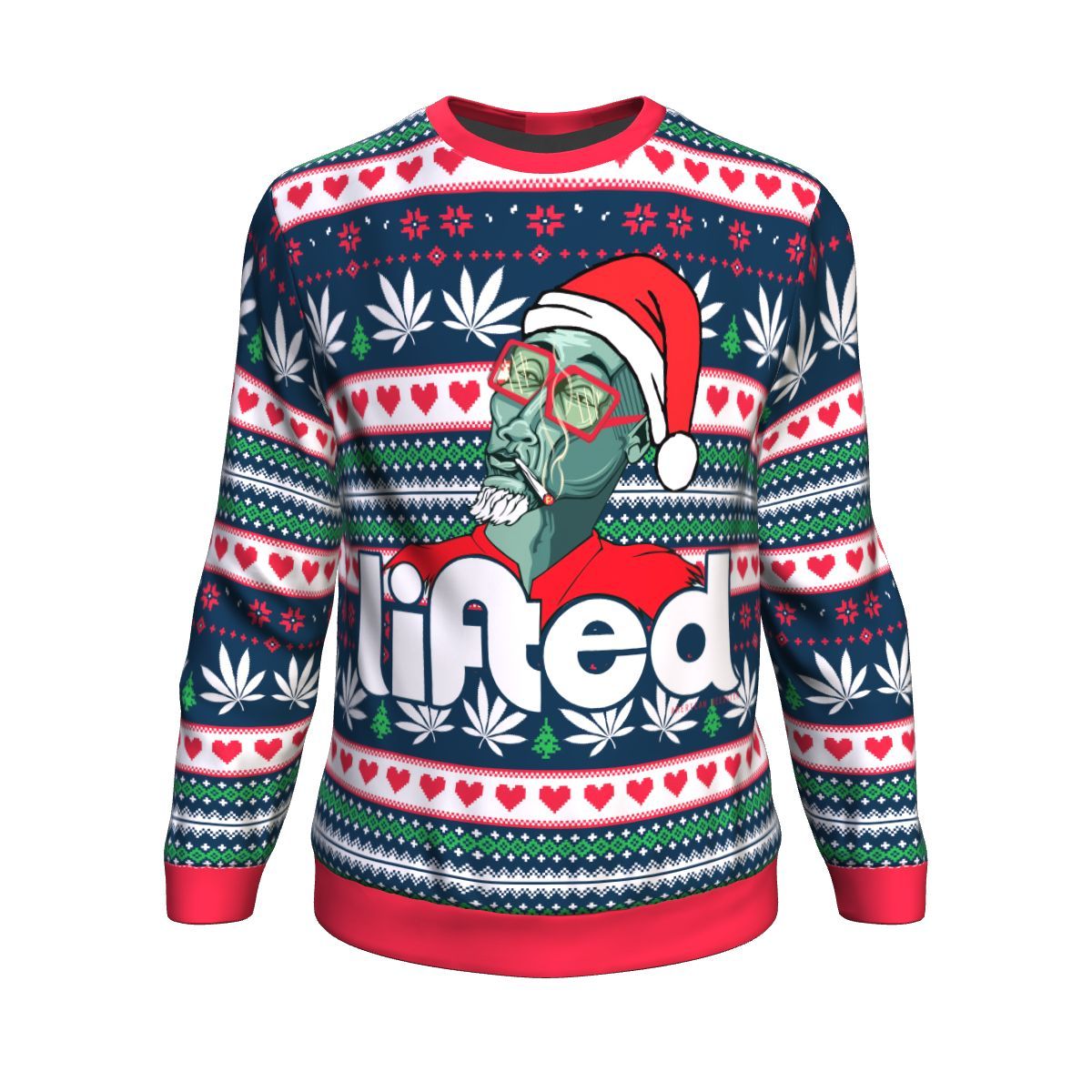 Lifted Male Ugly Christmas Sweatshirt - American Weedster