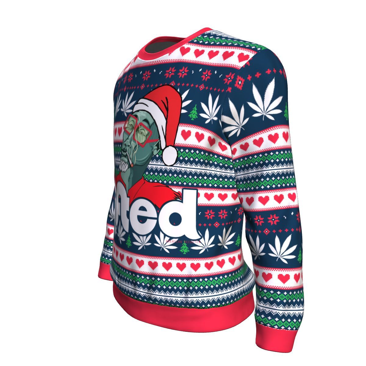 Lifted Male Ugly Christmas Sweatshirt - American Weedster