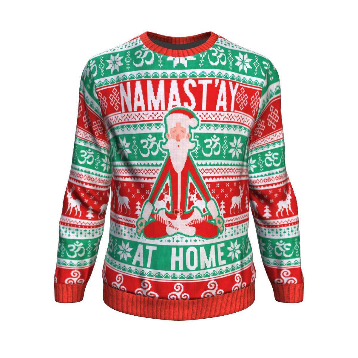 Namast'ay At Home Christmas Unisex Sweatshirt - American Weedster