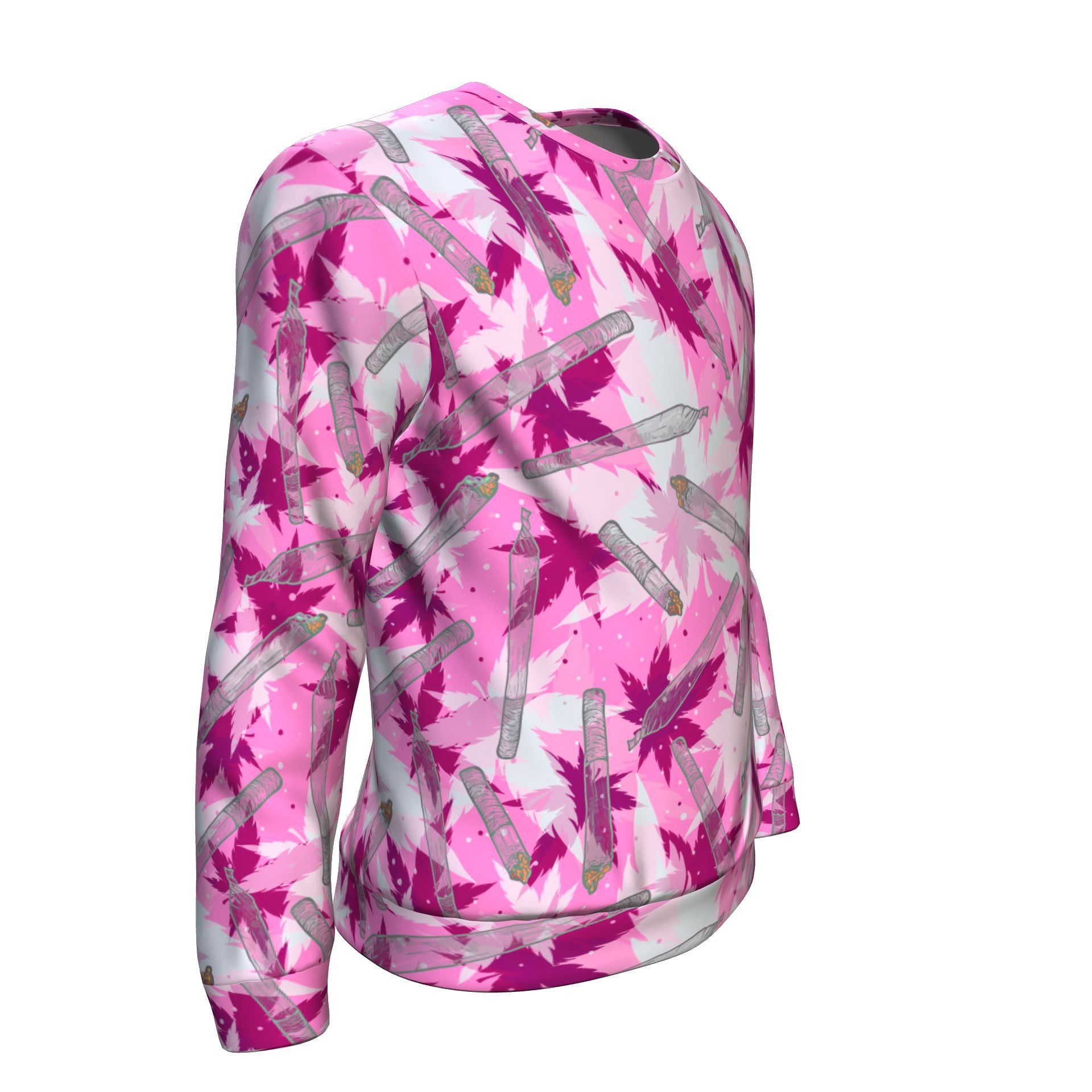 Pink Camo Unisex Sweater - American Weedster