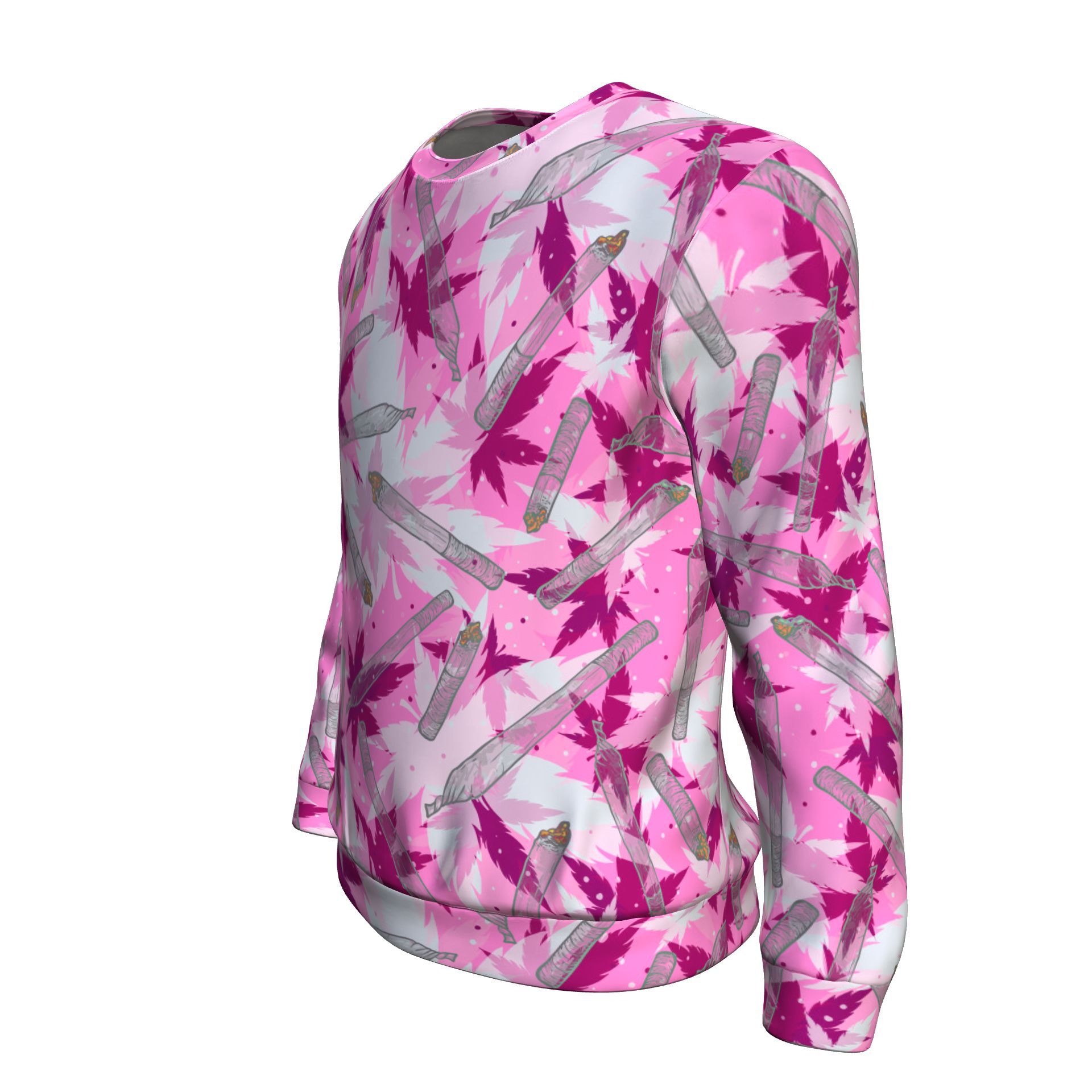 Pink Camo Unisex Sweater - American Weedster