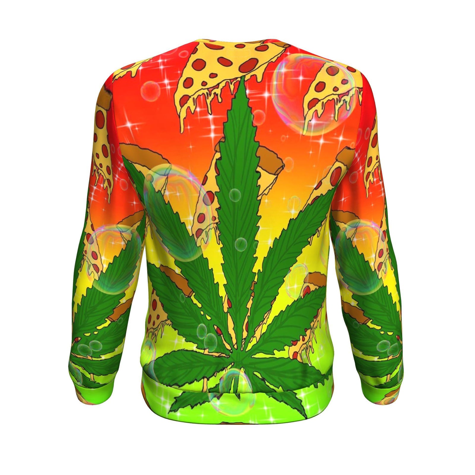 Pizza & Leaf Unisex Sweater - American Weedster