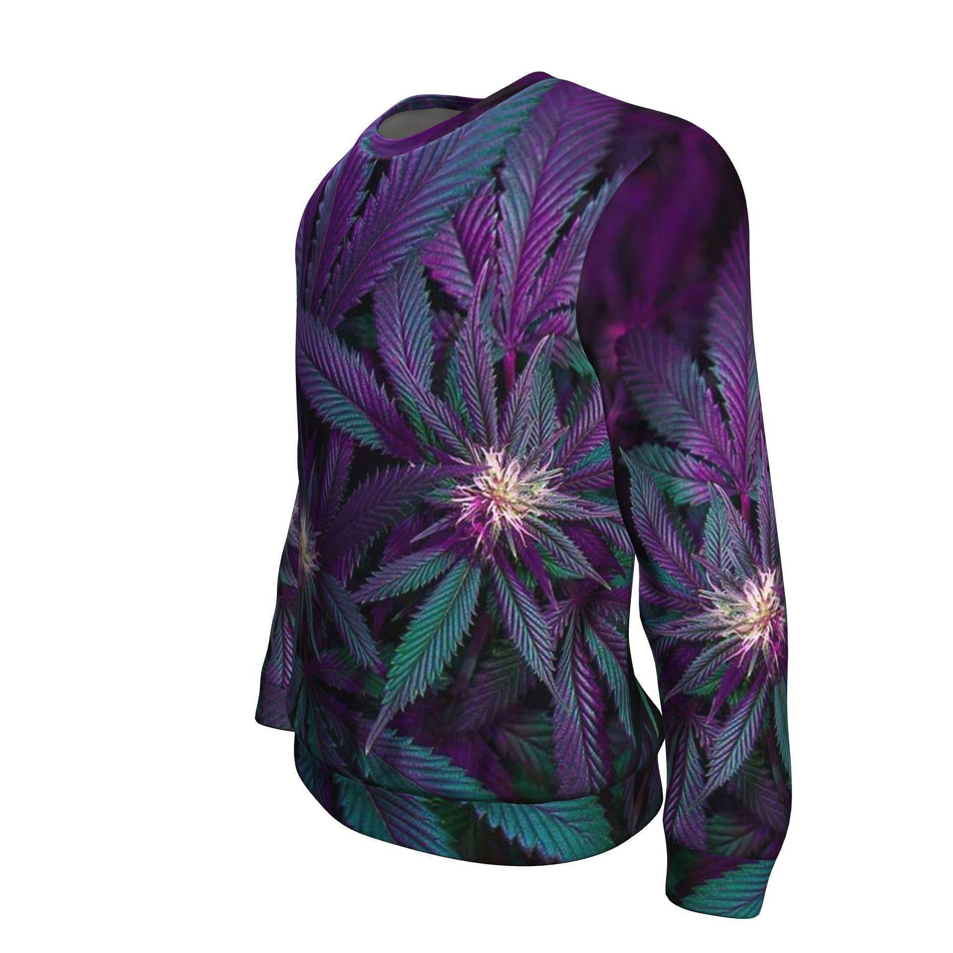 Purple &amp; Green Nug Unisex Sweater - American Weedster